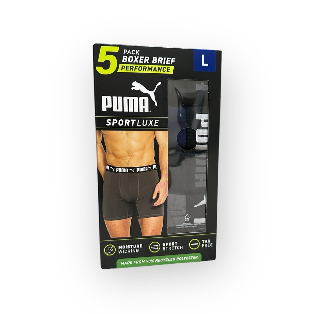 Puma Black Boxer Briefs 5-Pack